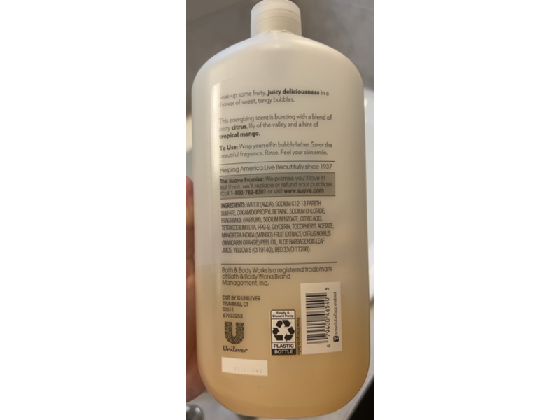 Suave Pampering Body Wash, Mango Mandarin, 32 fl oz/946 mL