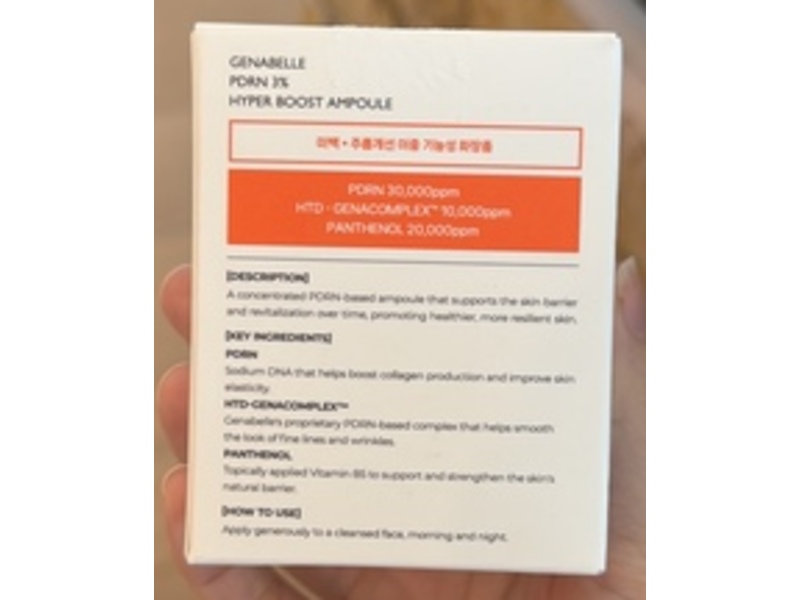 Genabelle PDRN 3% Hyper Boost Ampoule, 1.35 fl oz/40 mL