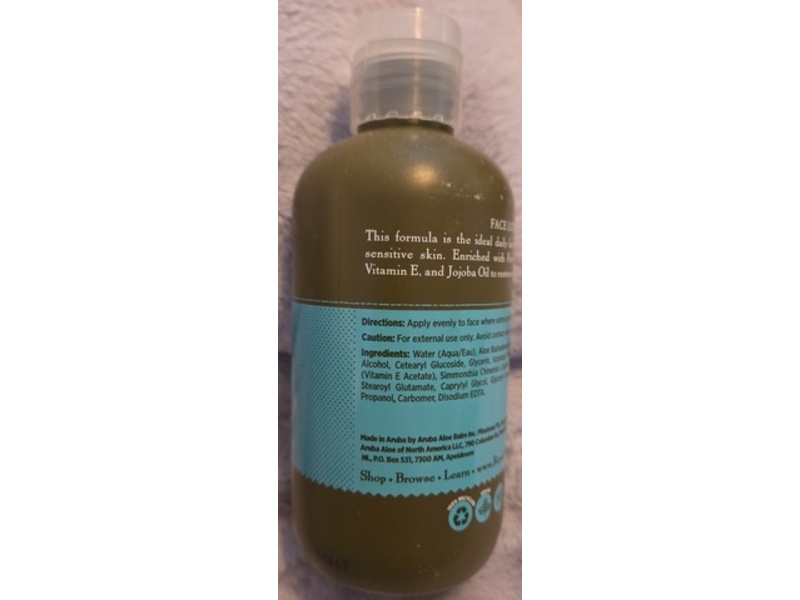 Aruba Aloe Face Lotion, 6 fl oz/177 mL