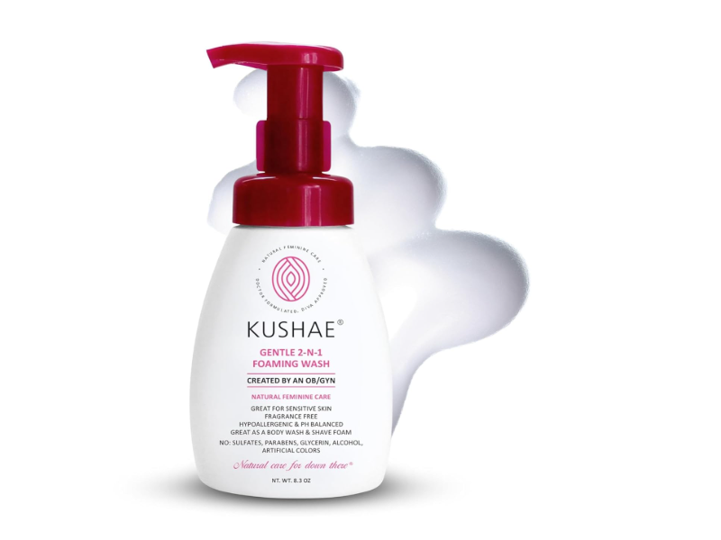 Kushae Gentle 2-In-1 Foaming Wash, 8.3 oz