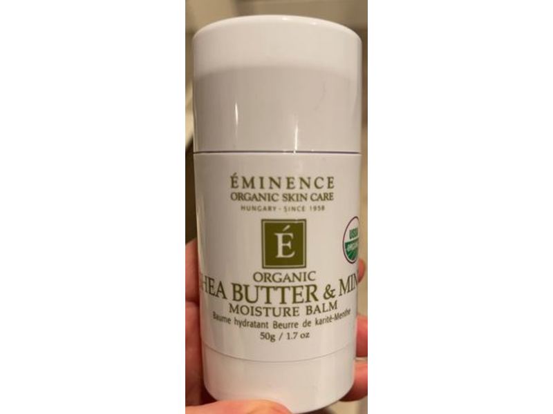 Eminence Organic Skin care Moisture Balm, Shea Butter & Mint, 1.7 oz/50 g
