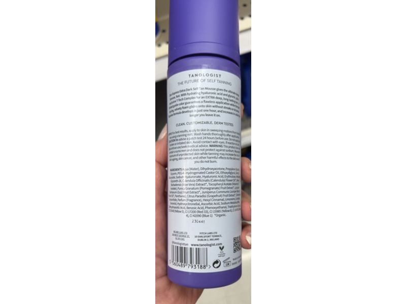 Tanologist Express Self Tan Mousse, Extra Dark, 6.76 fl oz/200 mL