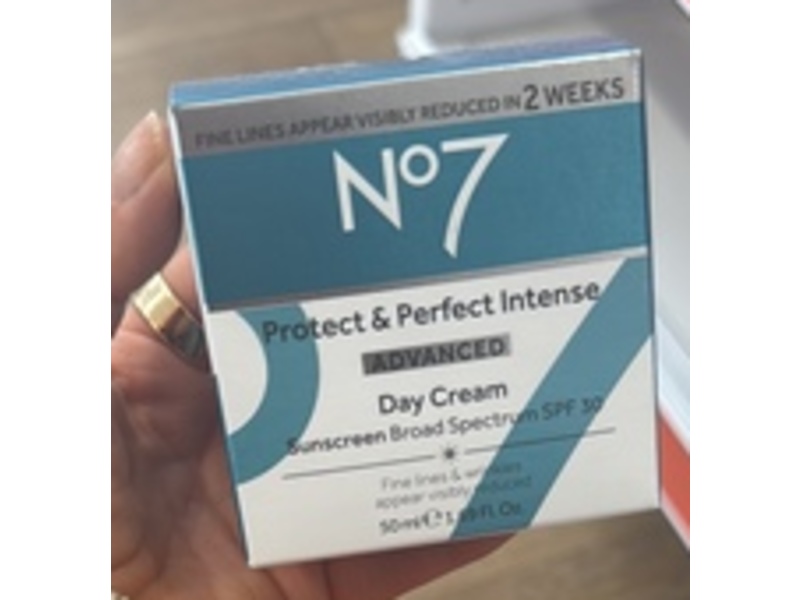 No7 Protect & Perfect Intense Advanced Day Sunscreen Cream, SPF 30, 1.69 fl oz/50 mL