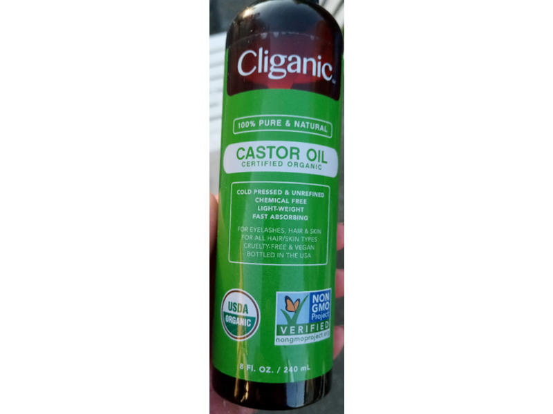 Cliganic 100% Pure & Natural Castor Oil, 8 fl oz/240 mL