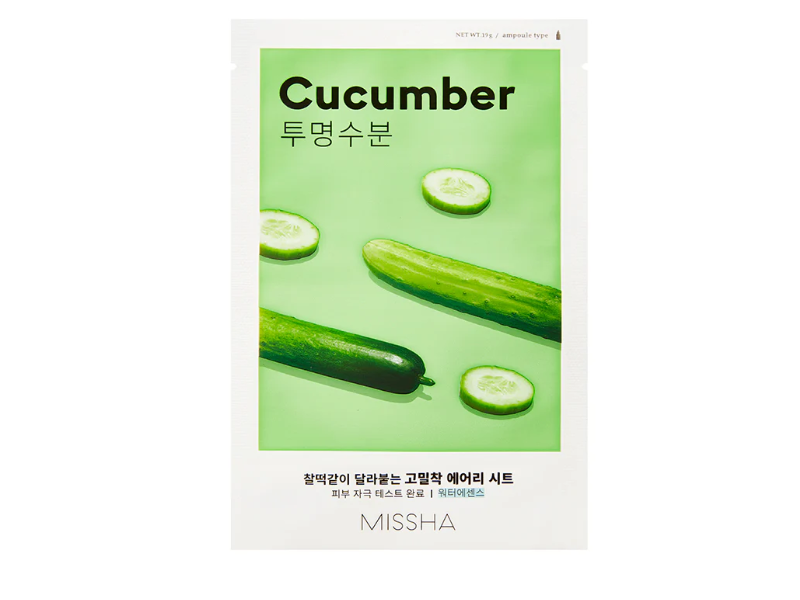 Missha Airy Fit Sheet Mask, Cucumber, 19 g, 1 Count