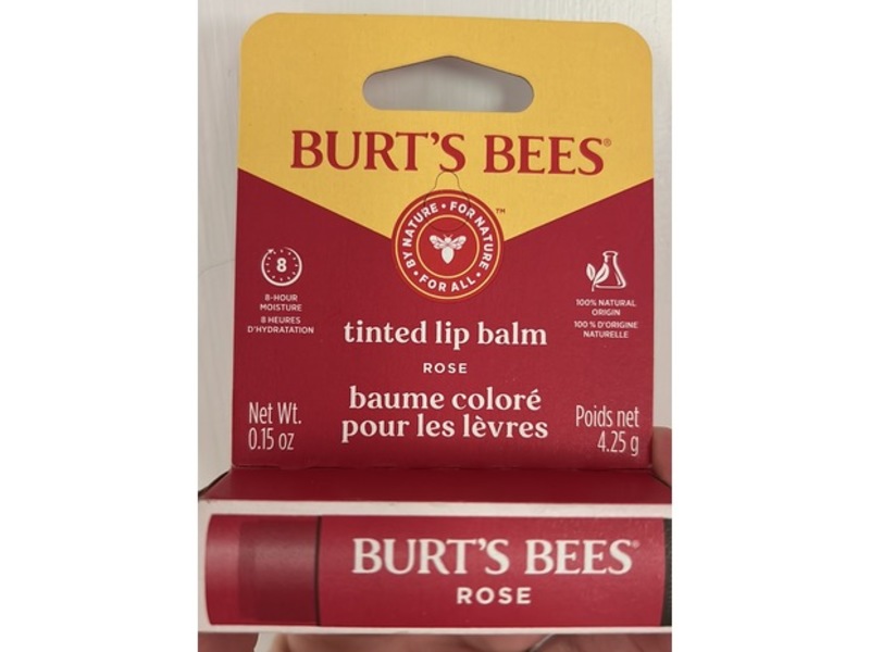 Burt's Bees Lip Tint Balm, Rose, 0.15 oz/4.25 g, Pack Of 2