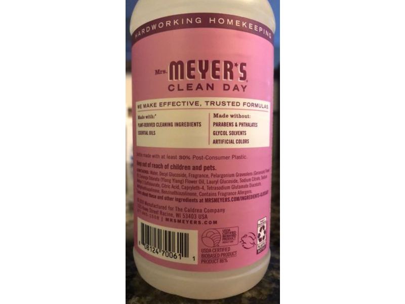 Mrs. Meyer's Clean Day Multi-Surface Everyday Cleaner, Peony Scent, 16.0 fl oz/473 mL