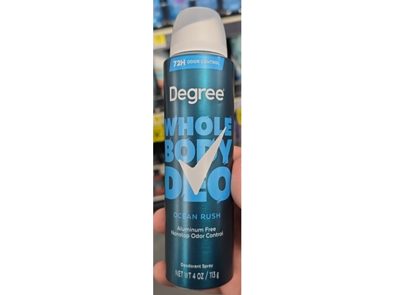 Degree Whole Body Deodorant, Ocean Rush, 4 oz/113 g
