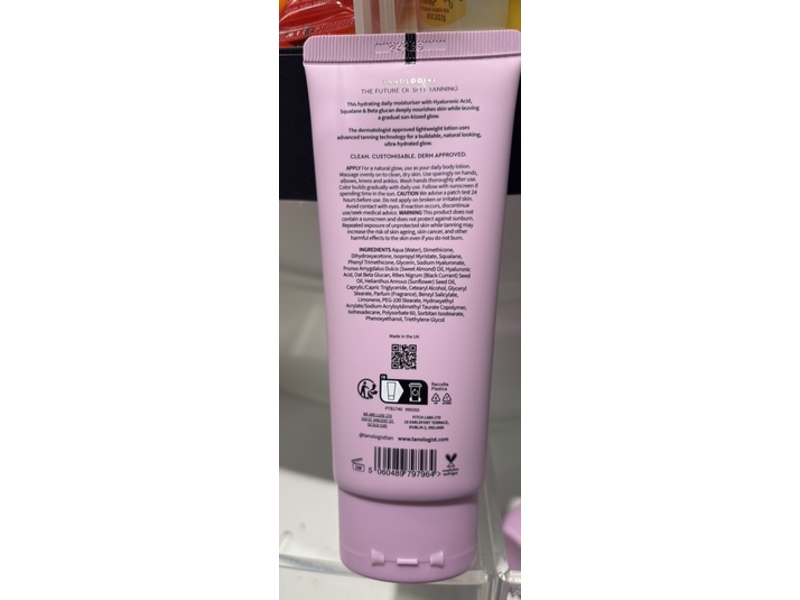 Tanologist Daily Glow Hydrating Tan Lotion, Medium To Dark, 3.38 fl oz/100 mL