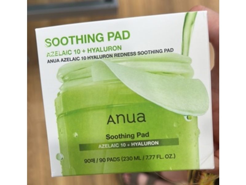 Anua Soothing Pad, Azelaic 10 + Hyaluron, 7.77 fl oz/230 mL, 90 Count