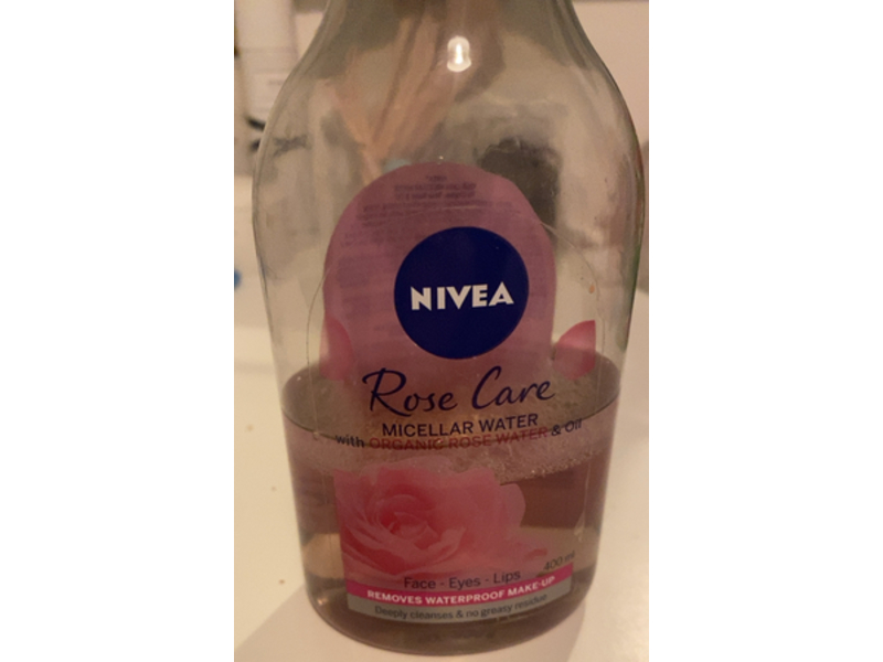 Nivea Rose Care Micellar Water, Organic Rose Water & Oil, 400 mL