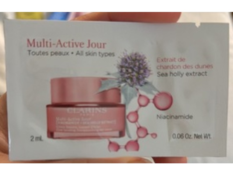 Clarins Paris Multi-Ative Jour, Niacinamide + Sea Holly Extract, 0.06 oz/2 mL