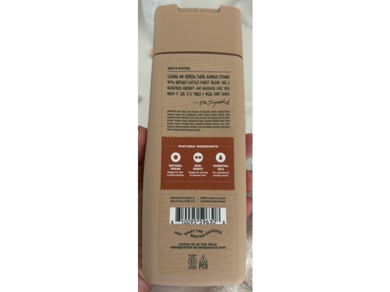 Dr. Squatch Refreshing Shampoo, Wood Barrel Bourbon, 11 fl oz/325 mL