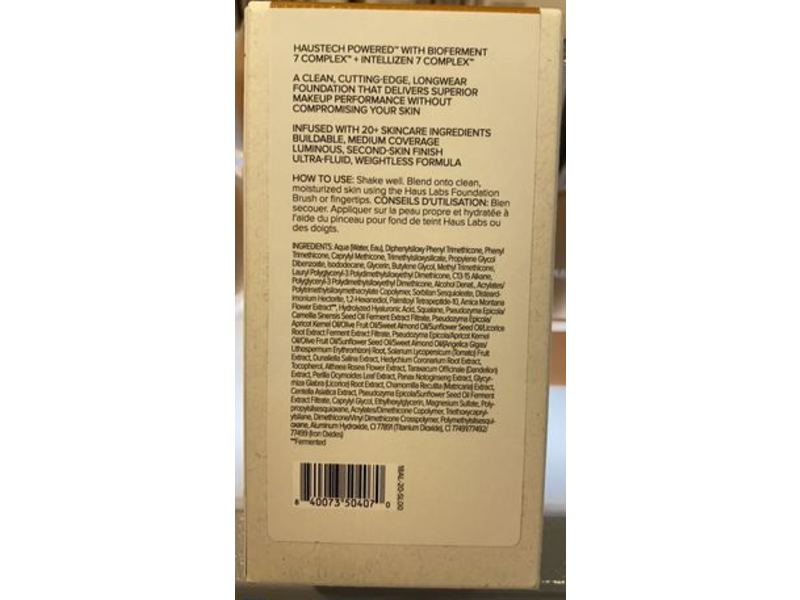 Haus Labs By Lady Gaga Triclone Skin Tint Foundation, 1 fl oz/30 mL