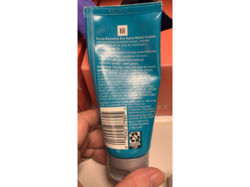 Curel Extreme Dry Hand Relief Cream, 3 fl oz/88 mL