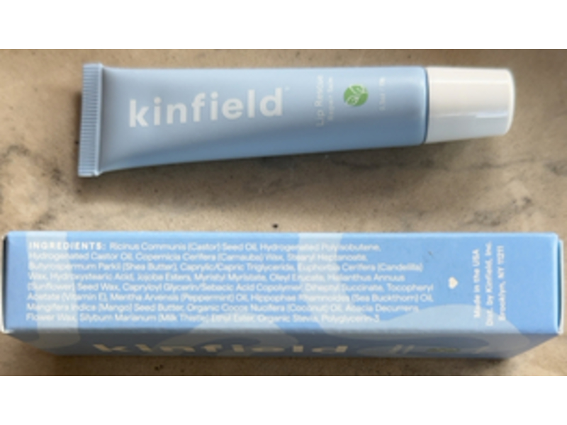 Kinfield Lip Rescue Tube Lip Balm, Minty, 0.5 oz/15 g