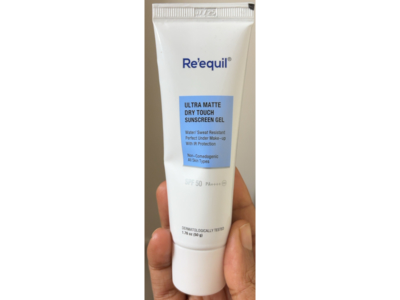 Re'equil Ultra Matte Dry Touch Sunscreen Gel, SPF 50, 1.76 oz/50 g