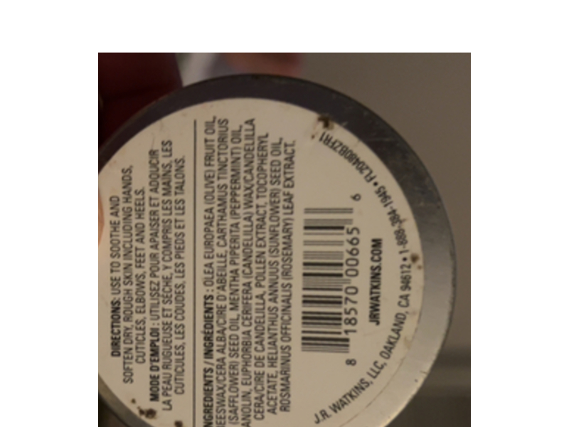J.R. Watkins Foot Repair Salve, Peppermint, 2.1 oz/59 g