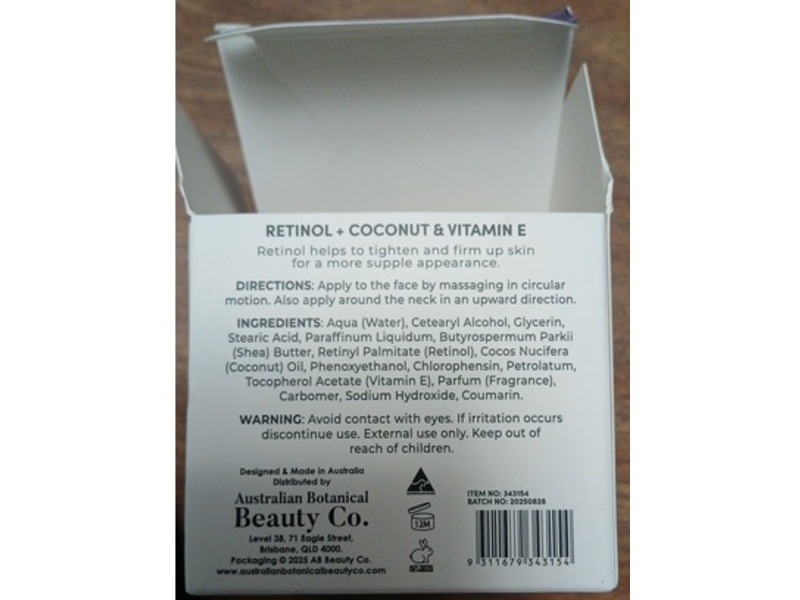 Australian Skin Clinic Rejuvenating Moisturizer, Retinol, 3.38 fl oz/100 mL