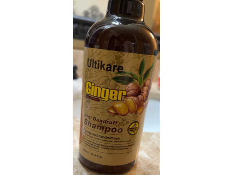Ultikare Anti - Dandruff Shampoo, Ginger, 16.9 fl oz/500 mL