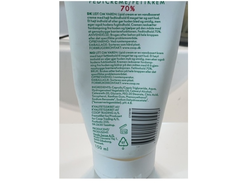 Coop Änglamark Dermacare Lipid Cream, 150 mL