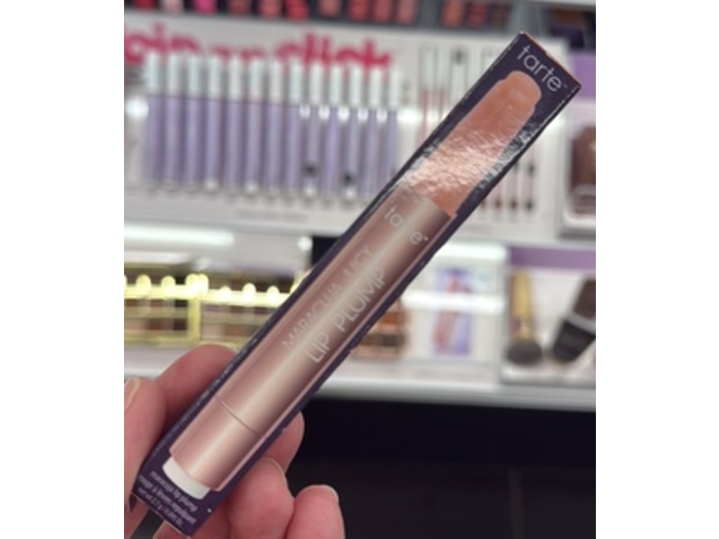 Tarte Maracuja Juicy Lip Plump, Peach Shimmer Glass, 0.095 oz/2.7 g