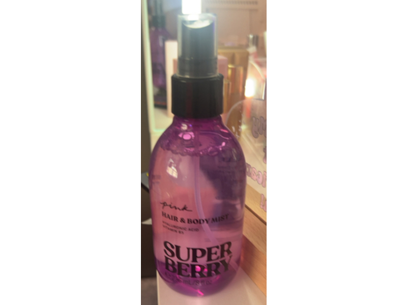 Victoria's Secret Pink Hair & Body Mist, Super Berry, 8 fl oz/236 mL