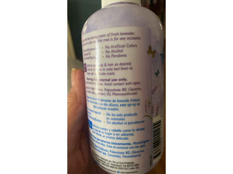 De La Cruz Body Mist, Lavender Water, 8 fl oz/236 mL