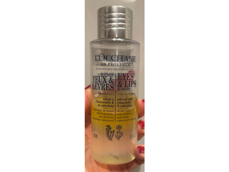 L'Occitane en Provence Immortelle Eyes & Lips Make-Up Remover, 3.3 fl oz/100 mL