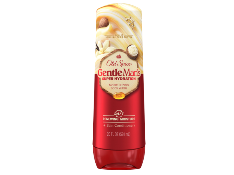 Old Spice GentleMan’s Super Hydration Moisturizing Body Wash, Vanilla + Shea Butter, 20 fl oz/591 mL