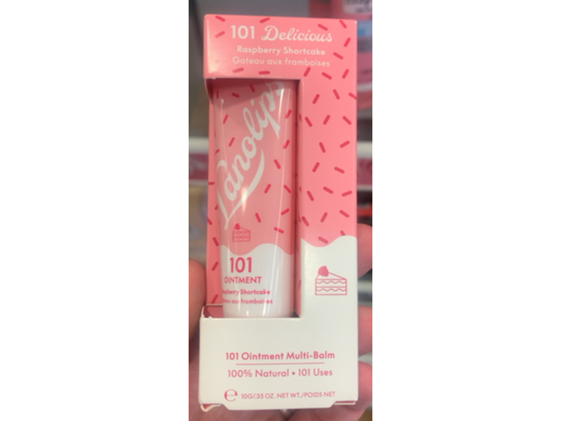 Lanolips 101 Ointment Multi-Balm, Raspberry Shortcake, 0.35 oz/10 g