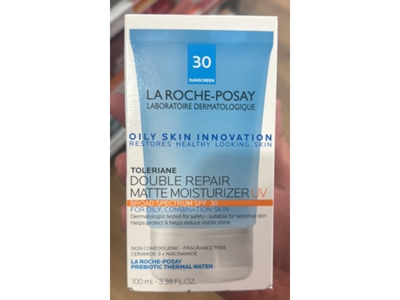 La Roche-Posay Toleriane Double Repair Matte Moisturizer UV, SPF 30, 3.38 fl oz/100 mL