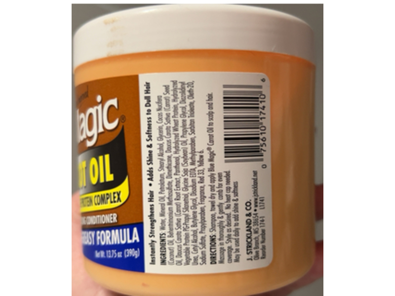 Blue Magic Leave In Styling Conditioner, Carrot Oil, 13.75 oz/390 g