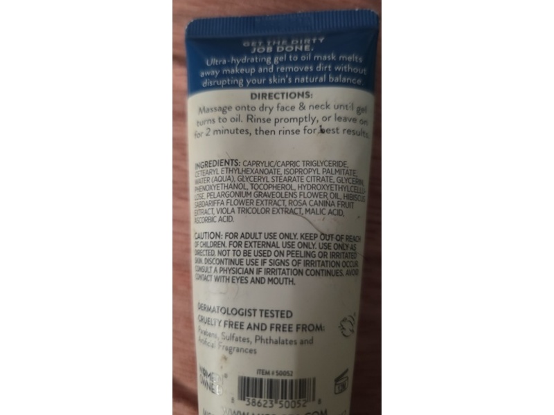 Miss Spa Clearly Jealous Gel To Oil Cleansing Flash Mask, Sweet Geranium Oil + AHA + Vitamin C, 2 fl oz/60 mL