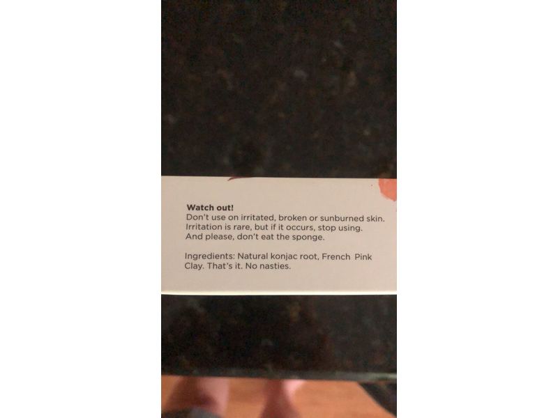 Wyld Konjac Facial Cleansing Sponge Set, French Pink Clay