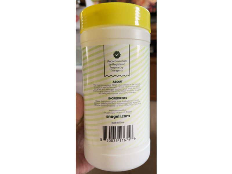 Snugell CPAP Mask Wipes, Fresh Citrus Scent, 70 Count