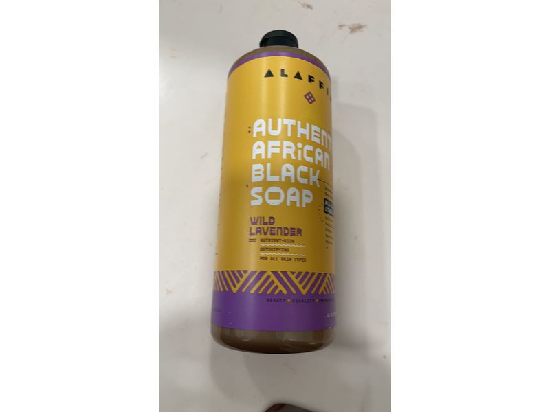 Alaffia Authentic African Black Soap, Wild Lavender, 32 fl oz