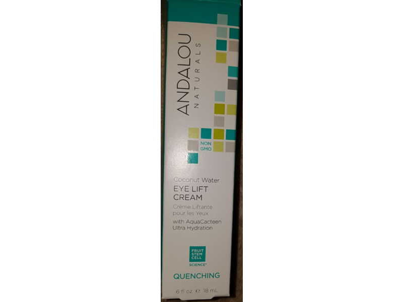 Andalou Naturals Eye Lift Cream, Coconut Water, 0.6 fl oz/18 mL