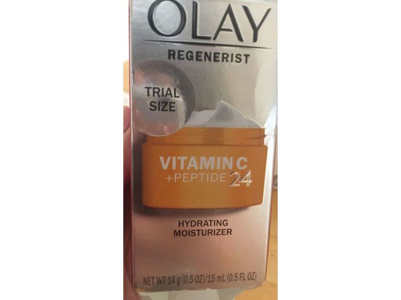 Olay Regenerist Hydrating Moisturizer, Vitamin C + Peptide 24, 0.5 fl oz/15 mL