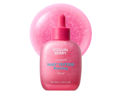 EQQUALBERRY NAD+ Peptide Boosting Serum, Lush Blush, 1.01 fl oz/30 mL