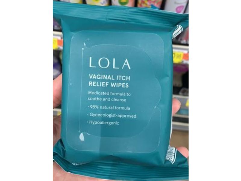 Lola Vaginal Itch Relief Wipes, 28 Count