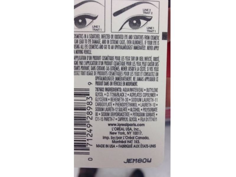 L'Oreal Paris Cosmetics Voluminous Superstar Liquid Eye Liner, Black, 202 Black Noir, 0.056 oz/1.6 g