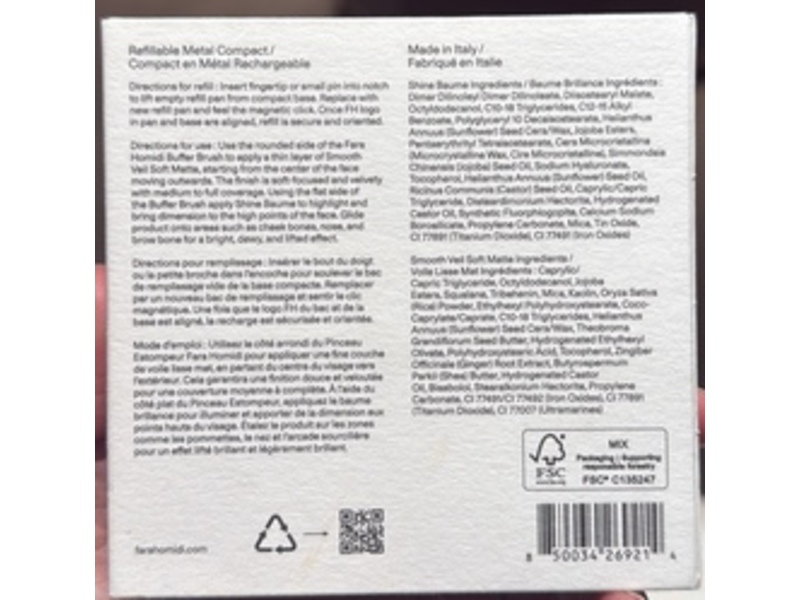 Fara Homidi Essential Face Compact Foundation, Ochre, 0.13 fl oz/3.7 g