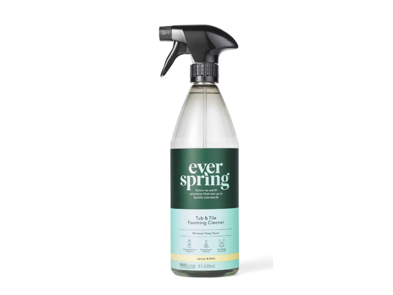 Ever Spring Tub & Tail Foaming Cleaner, Lemon & Mint, 28 fl oz/828 mL
