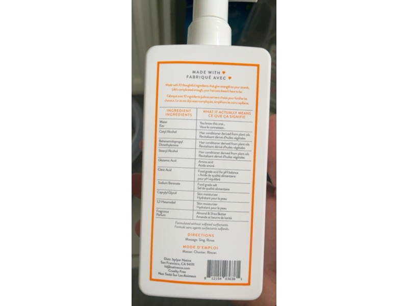 Native Strengthening Conditioner, Almond & Shea Butter, 16.5 fl oz/487 mL