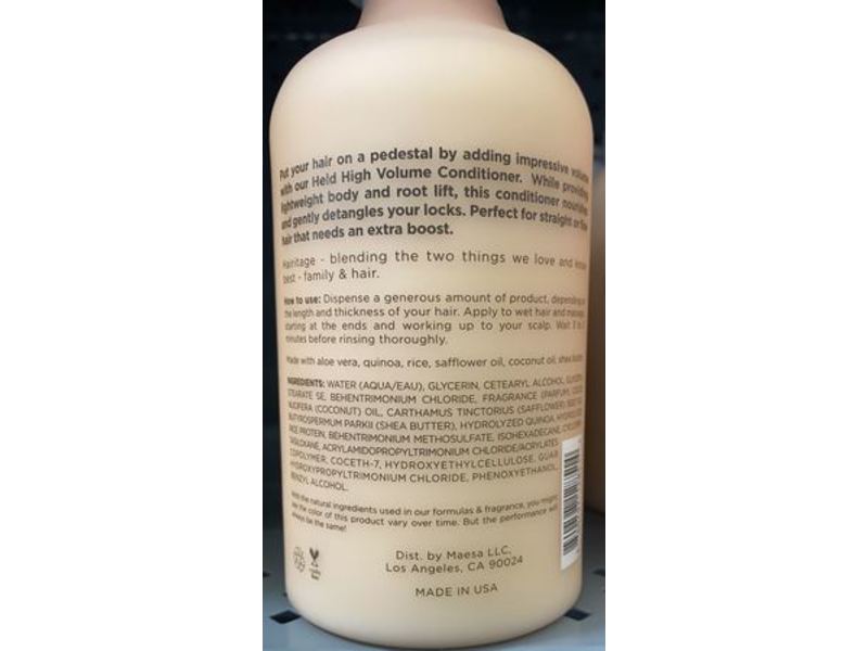 Hairitage By Mindy Mcknight Held High Volume Conditioner, 13 fl oz/384 mL
