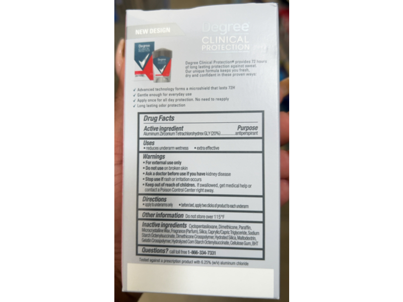 Degree Men Clinical Protection Anti-Perspirant, Sport Strength, 1.7 oz/48 g