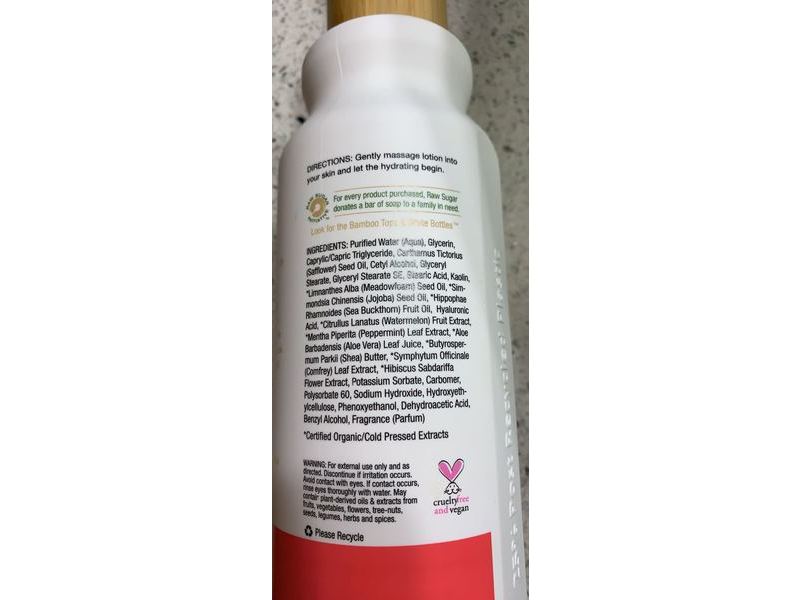 Raw Sugar Watermelon and Fresh Mint Body Lotion, 18 fl oz/532 mL