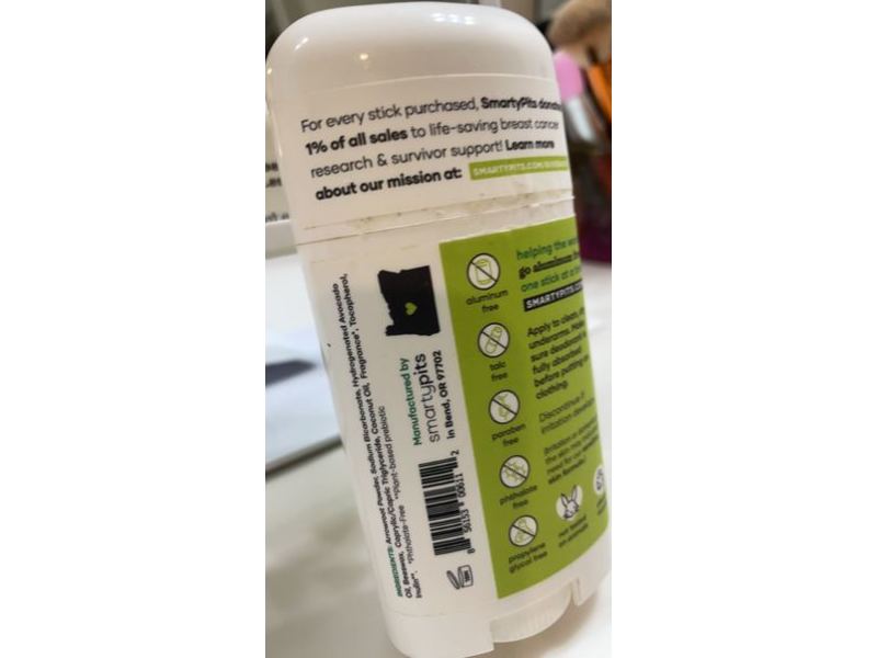 Smarty Pits Super Strength Deodorant, Eucalyptus Spearmint, Aluminum Free, 2.45 oz/75 g