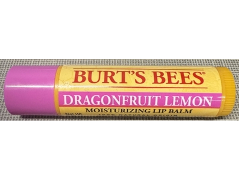 Burt's Bees Moisturizing Lip Balm, Dragonfruit Lemon, 0.15 oz/4.25 g